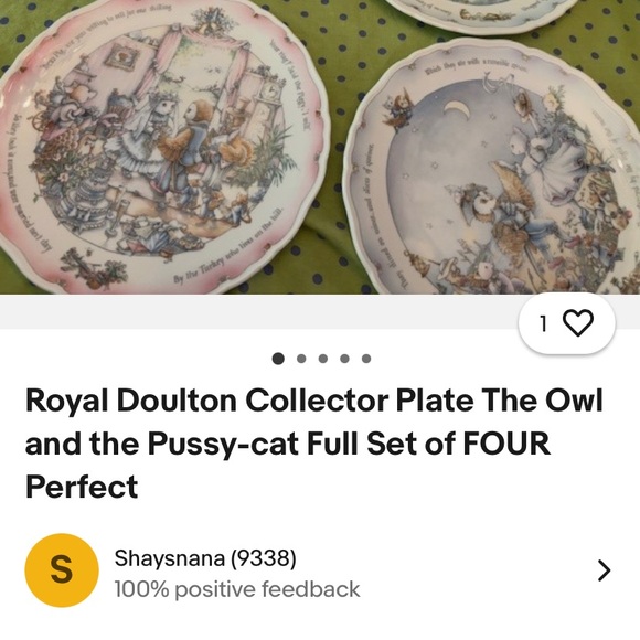 Royal Doulton Whimsical Animal Plates Set - Picture 1 of 1